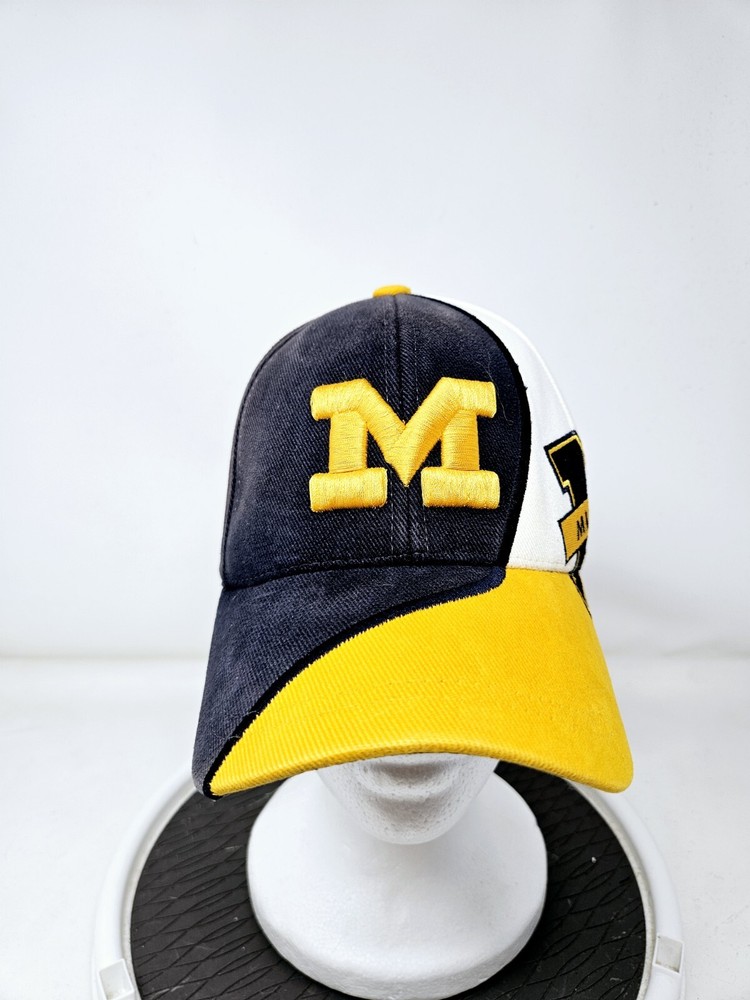 Vintage Michigan Wolverines 90s Strapback Hat Embroided Used FAST SHIPPING