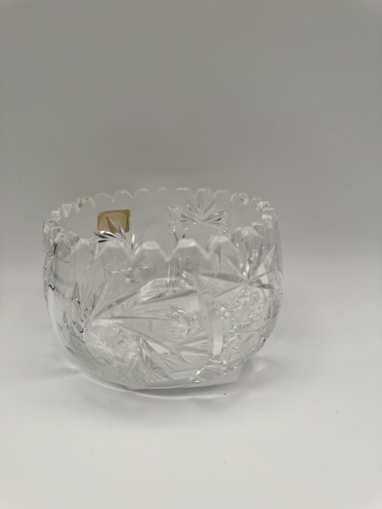 Small Leaded Crystal Waterford Bowl with 3-Inch Star Pattern