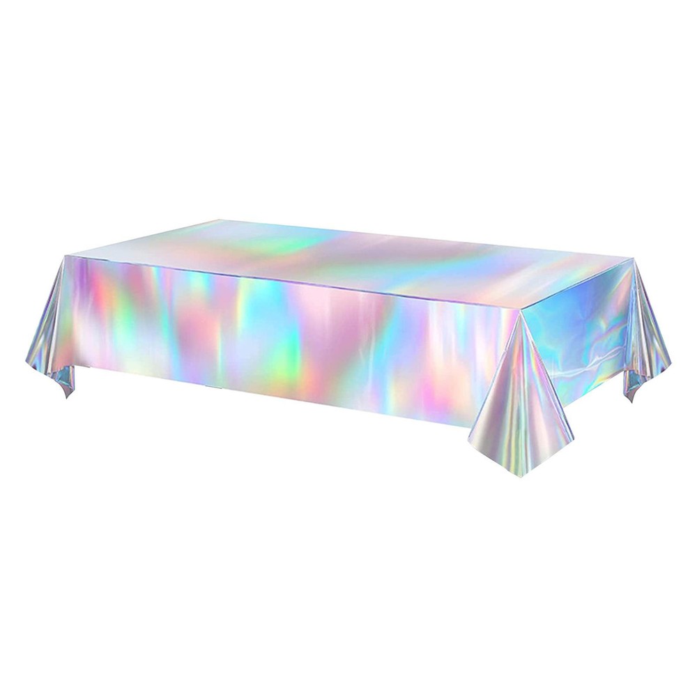 Laser Holographic Tablecloth Table Cover Indoor Outdoor Home Table Decorations