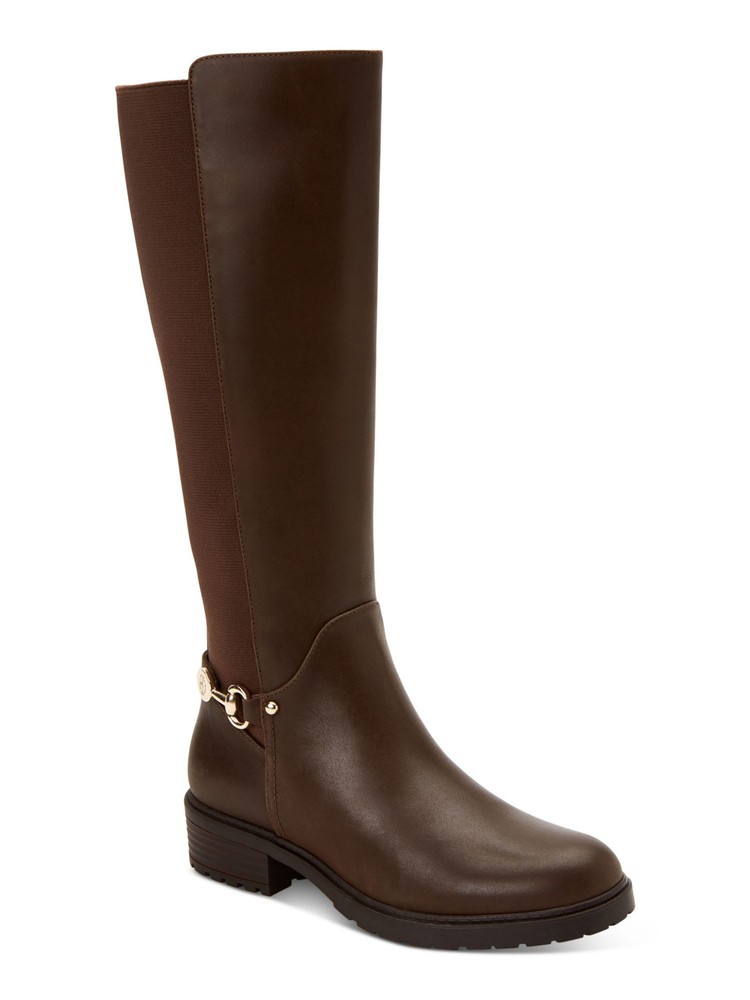 GIANI BERNINI Womens Brown Barnibee Round Toe Block Heel Riding Boot 8.5 M