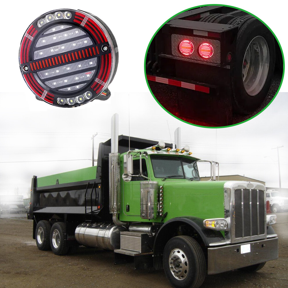 5.5 Inch Round 12V 24V Rear Turn Signal Light for Car Truck Van Trailer Camper