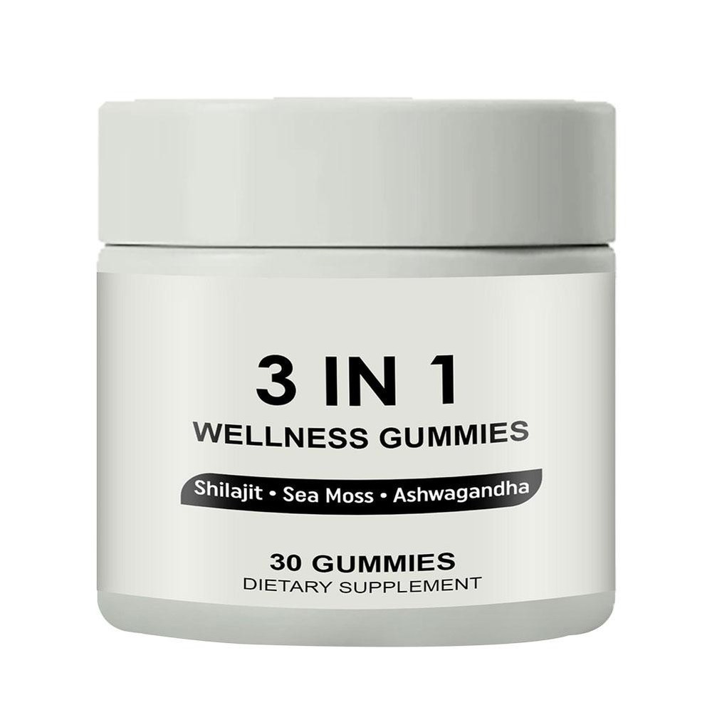 3 in 1 Shilajit Resin Gummies with Ashwagandha for Wellness Support