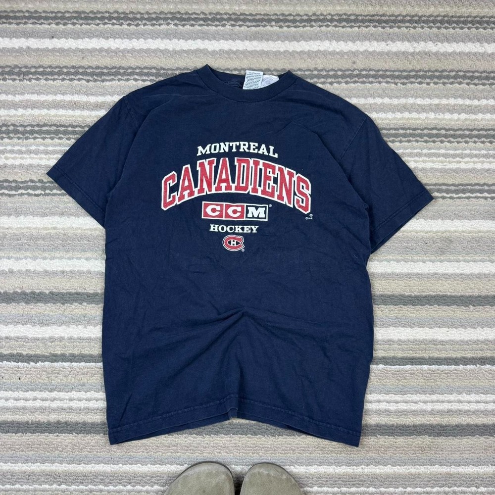 Montreal Canadiens CCM Hockey T-Shirt navy color reprint VK10199