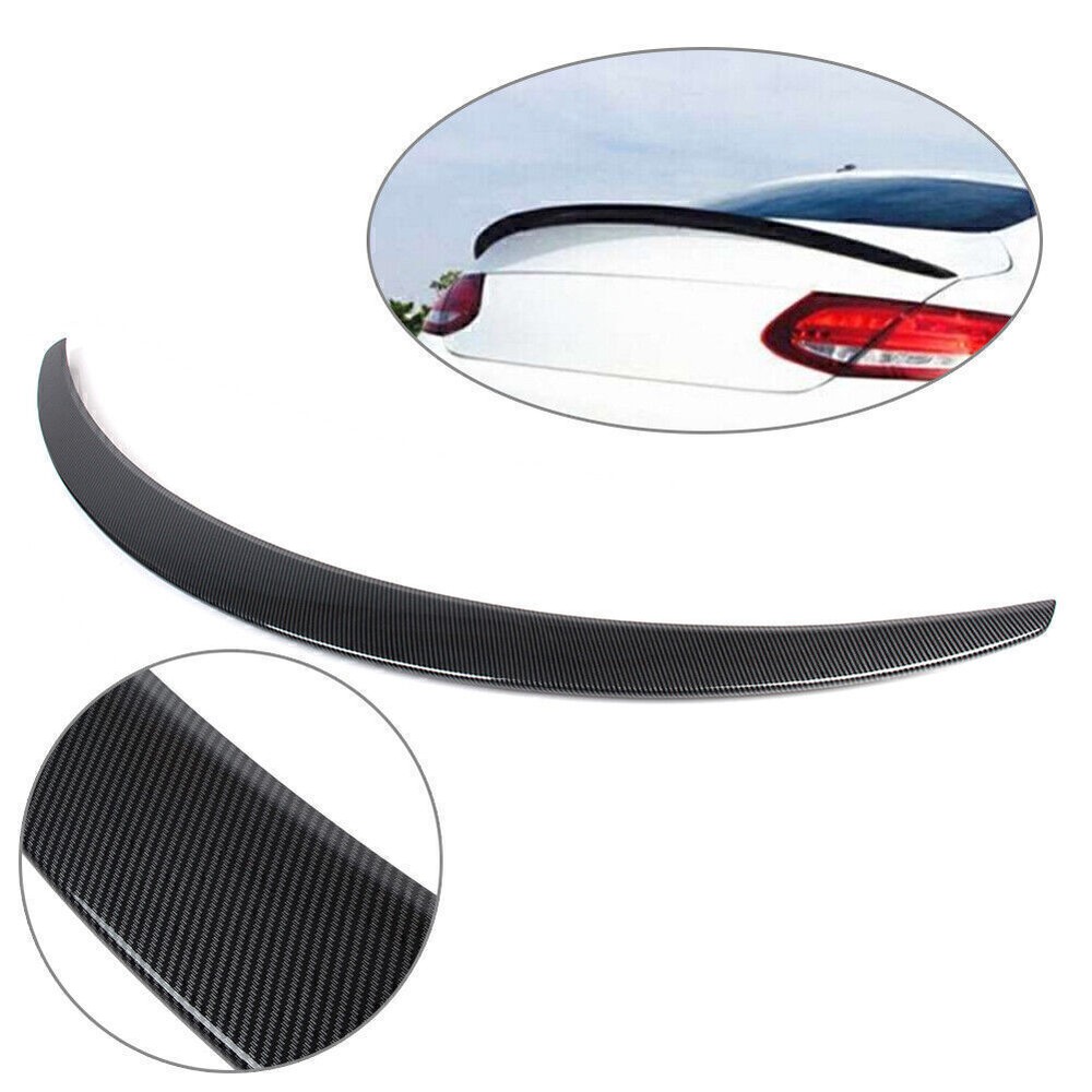 Carbon Black Tail Wing Spoiler for Benz C-Class W205 C205 Coupe 2016-2021