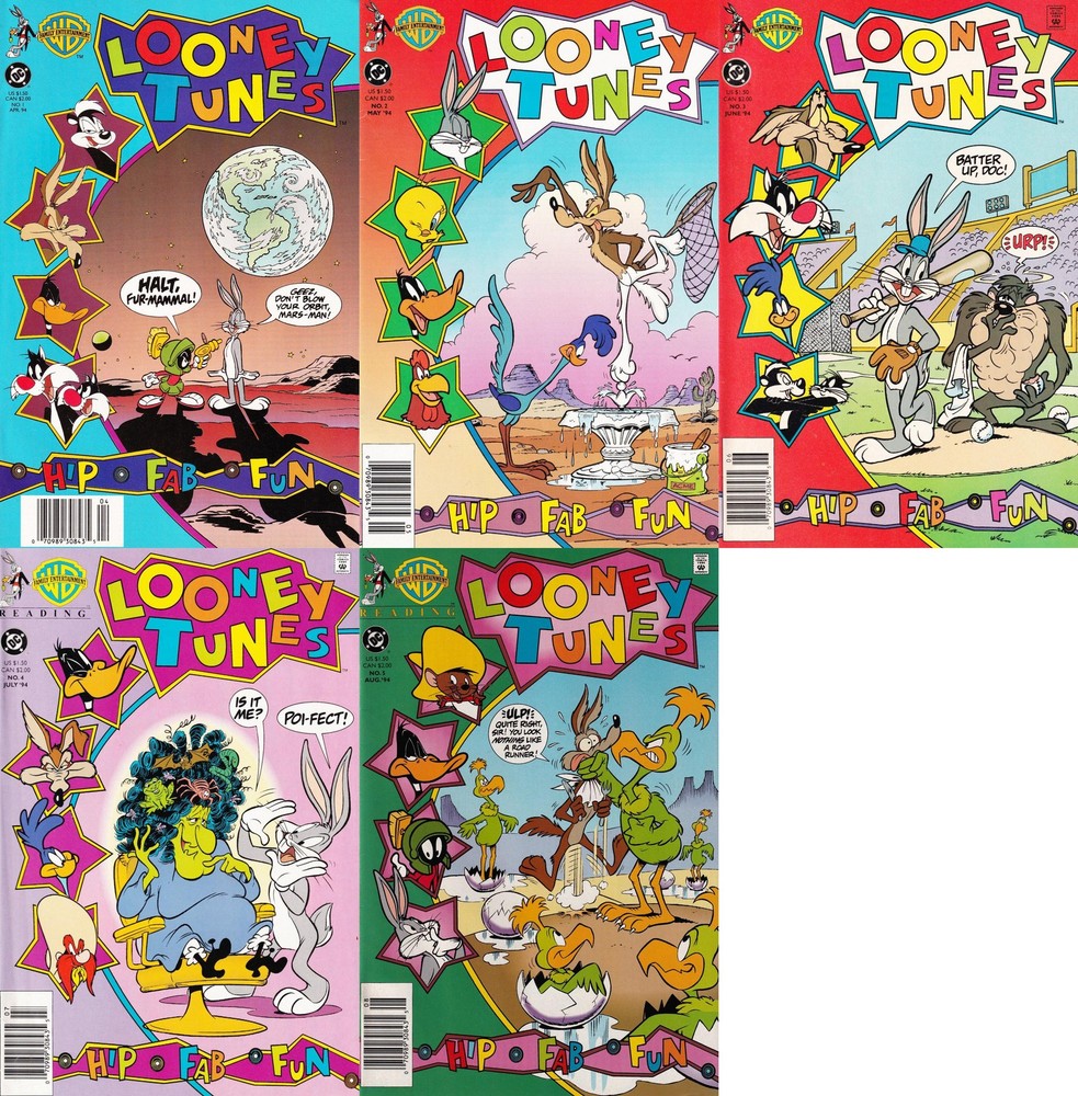 Looney Tunes #1-5 Newsstand Covers (1994-2023) DC Comics