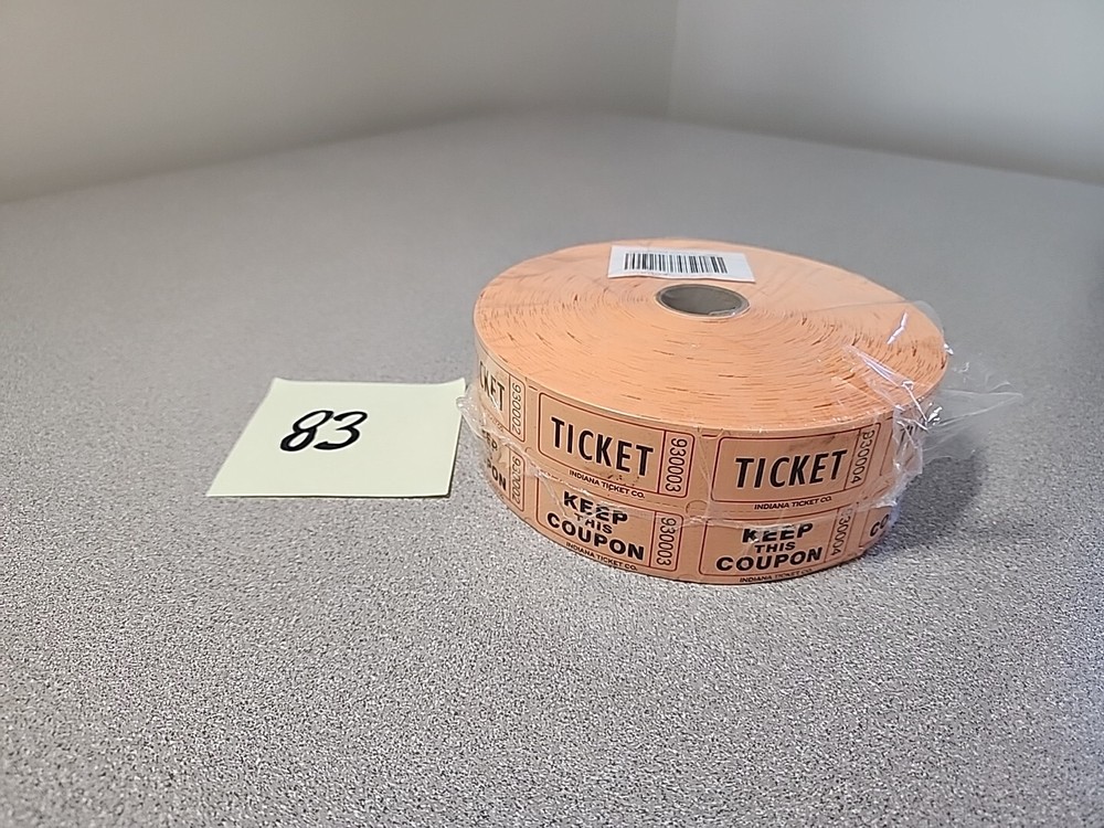 Indiana Ticket Company Orange Double Roll 2000