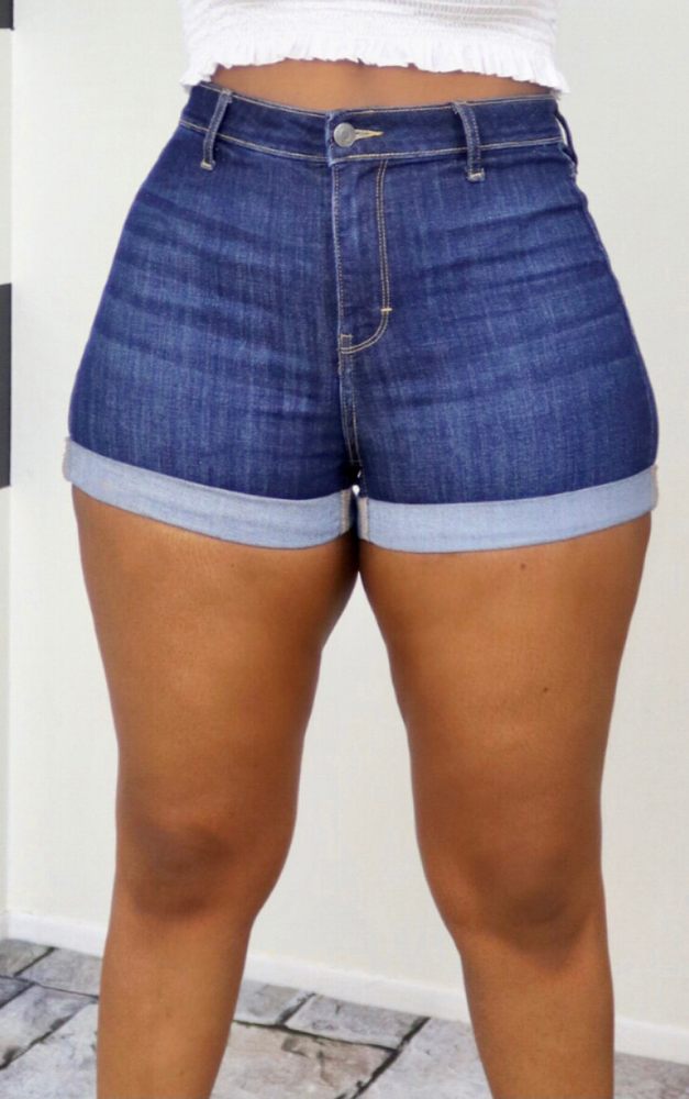 Denim Rolled-Up Shorts