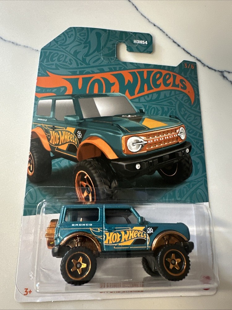 2024 Hot Wheels 56th Anniversary Green & Metallic Orange Trim #3 '21 Ford Bronco