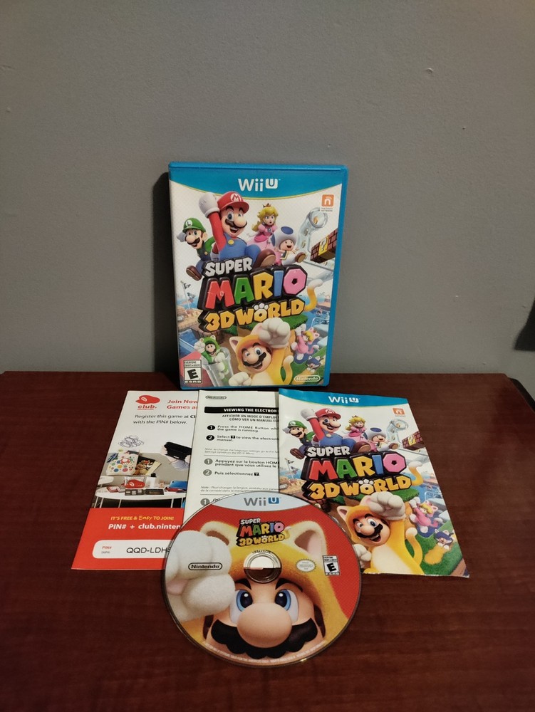 Super Mario 3D World Nintendo Wii U Complete CIB Tested