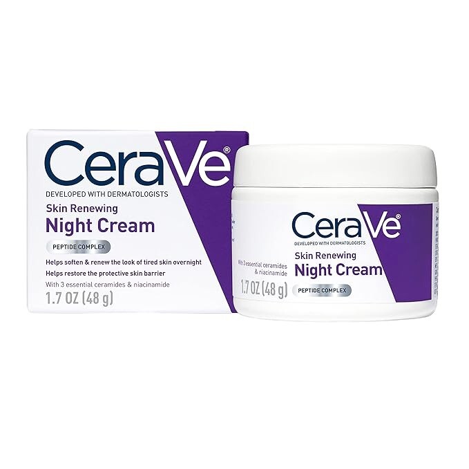2-Pack CeraVe Renewing Night Face Cream with Peptide Complex & Hyaluronic Acid