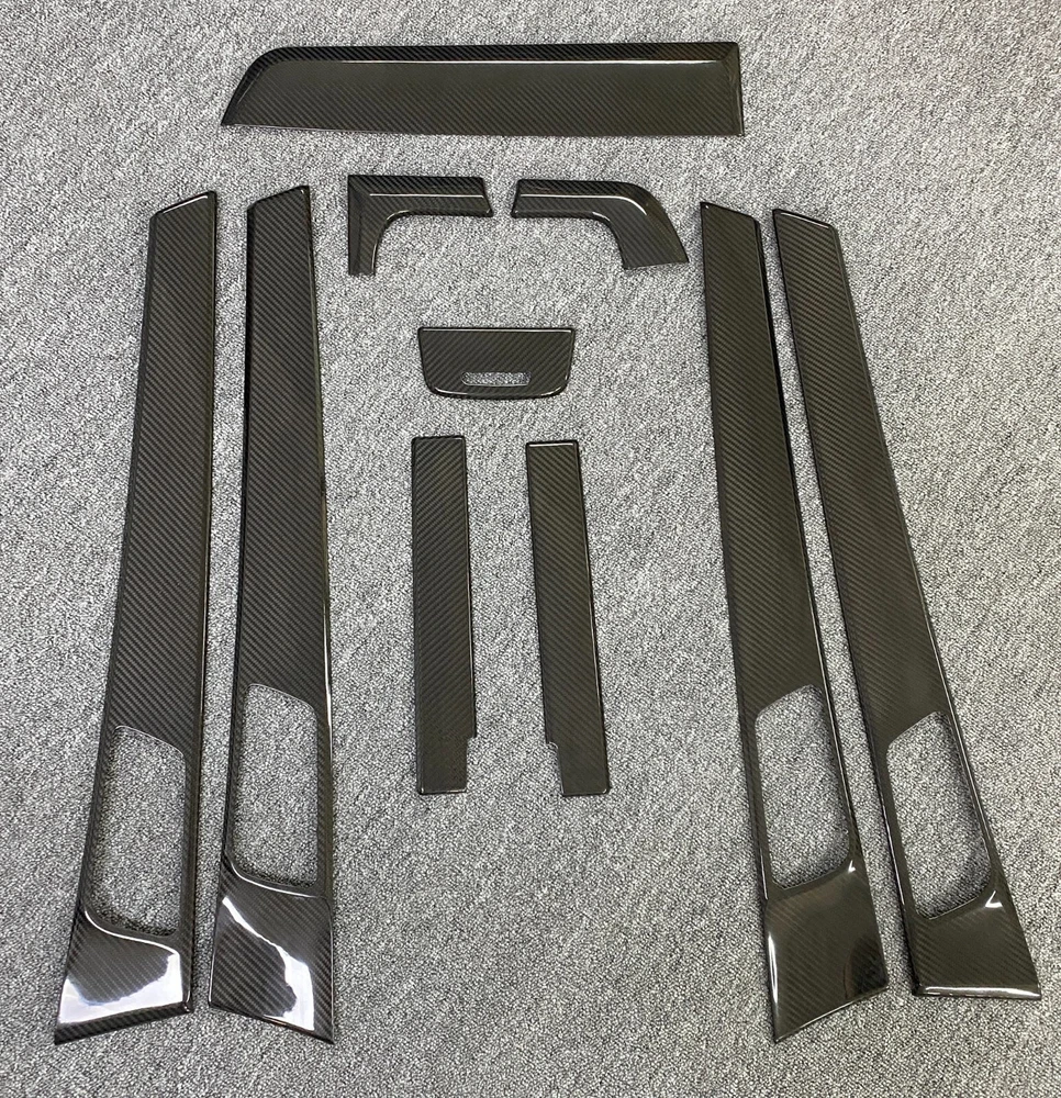 10*Real Carbon Fiber Car interior Cover Trim For Porsche Panamera 971 2017-2024