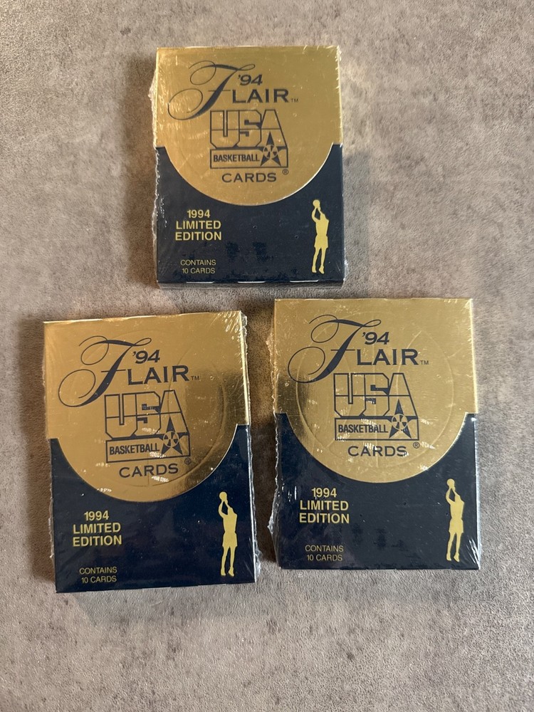 Flair 1994 USA Olympic Basketball Cards 3 New Sealed