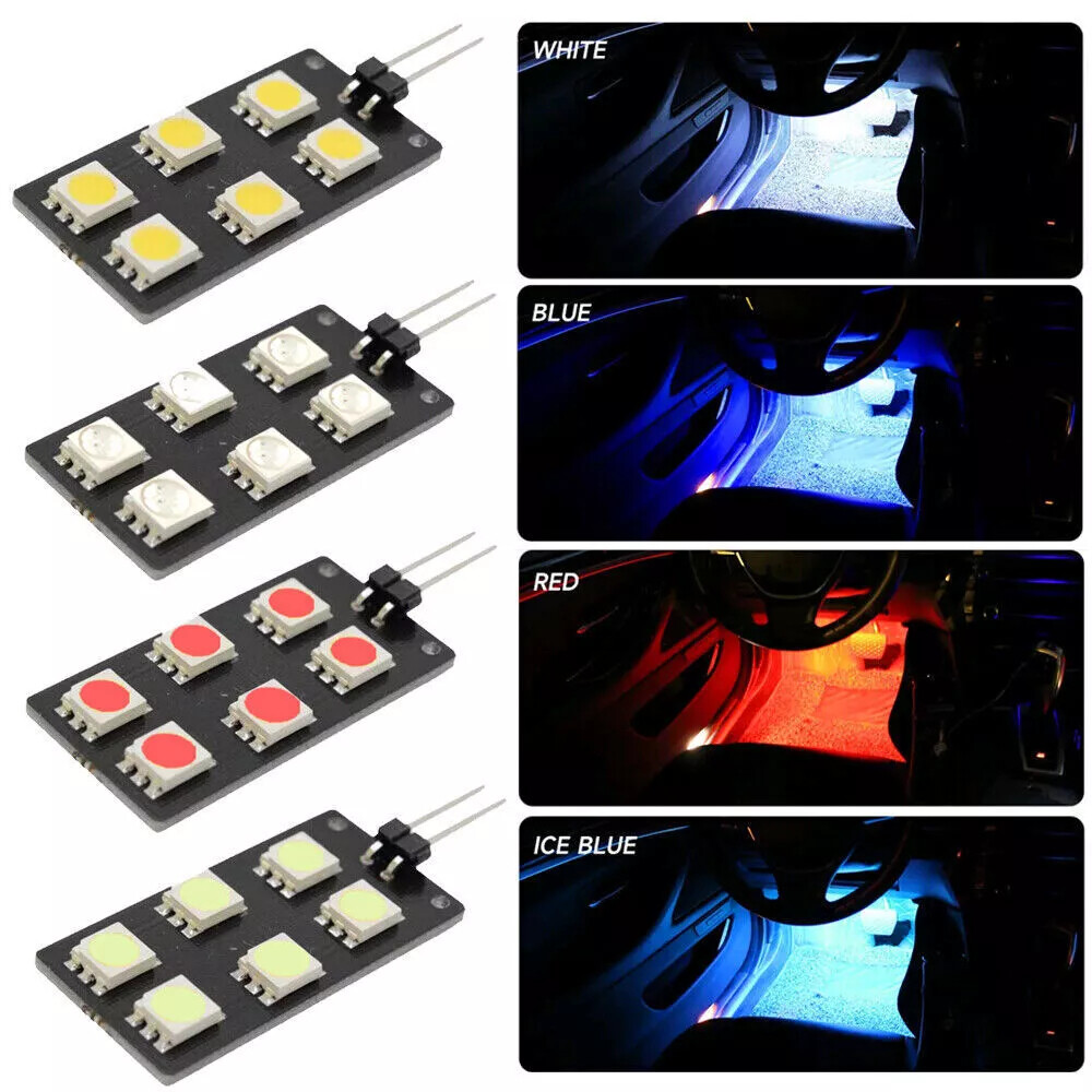 1 Pair Car Interior Decoration Footwell Light 6-SMD LED Bulbs Car Accessories