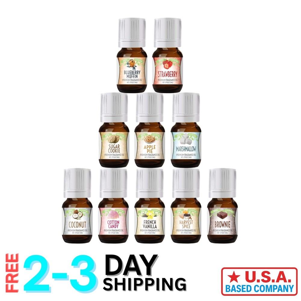 Seasonal Sweet Scents Oil Set - 10 Premium Home Fragrance Oils for Cozy Ambiance-image