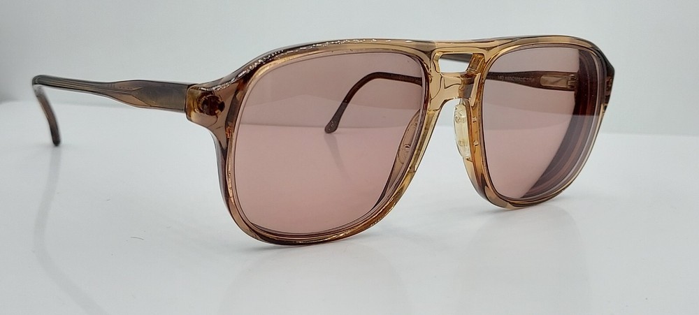Vintage Pride 507 Brown Pilot Horn-Rimmed Sunglasses USA Made Frames