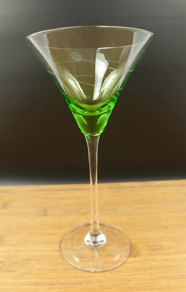 LENOX Tuscany Season Green Crystal Martini Glasses Set