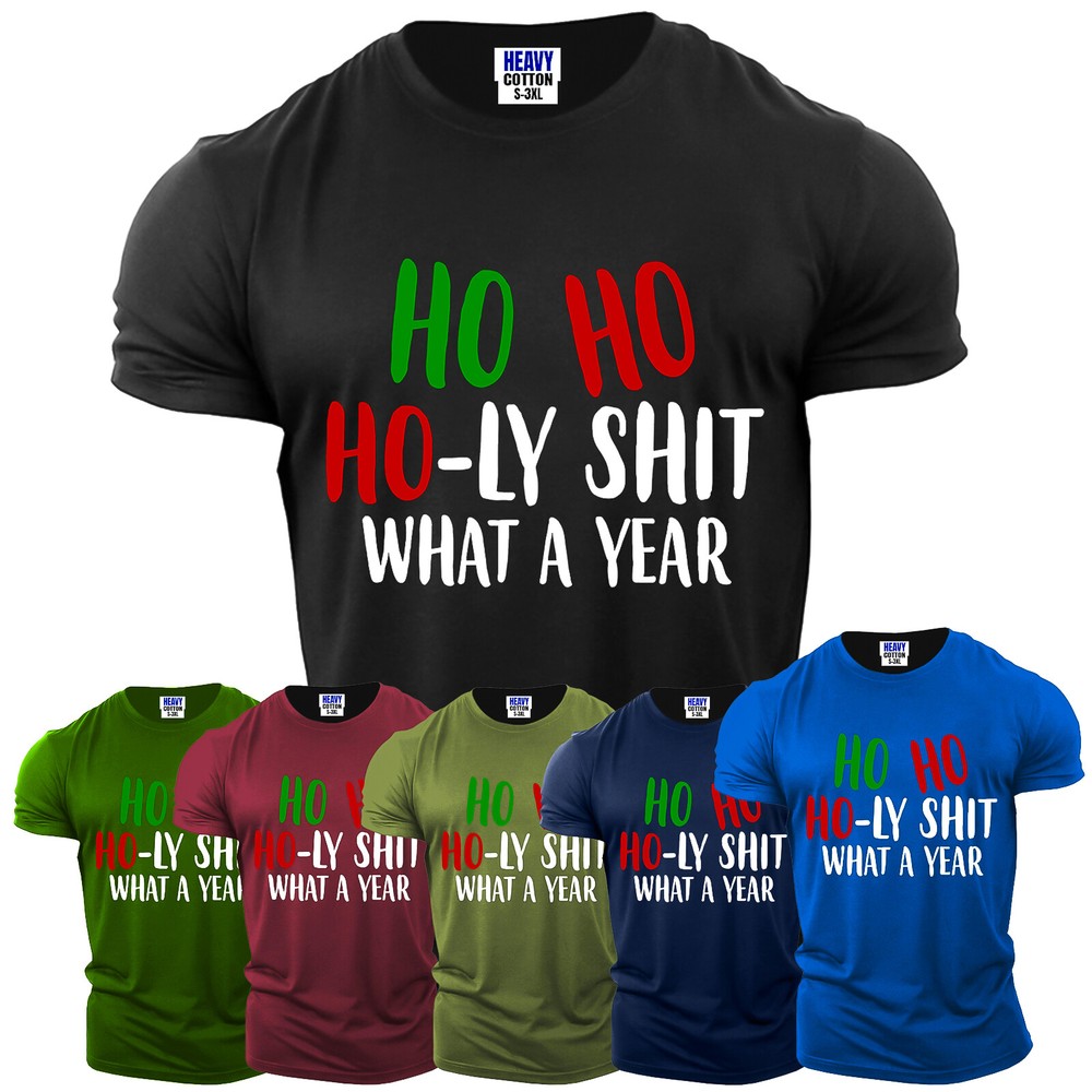 Happy New Years Funny Men's T-Shirt USA Christmas Holiday Party Gift For Family-image