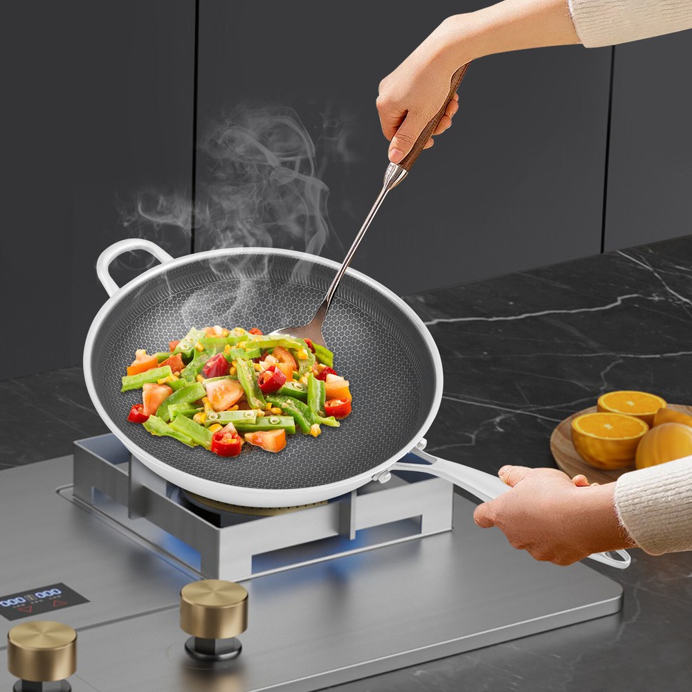 Stainless Steel Honeycomb Wok for Stir Frying and Cooking