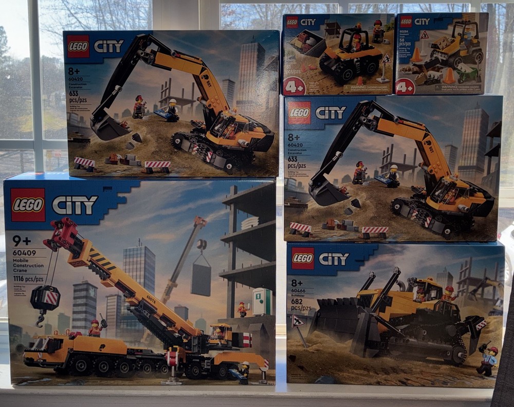 LEGO Construction City Sets Lot New 60450 60284 60409 60420 60466 Bundle