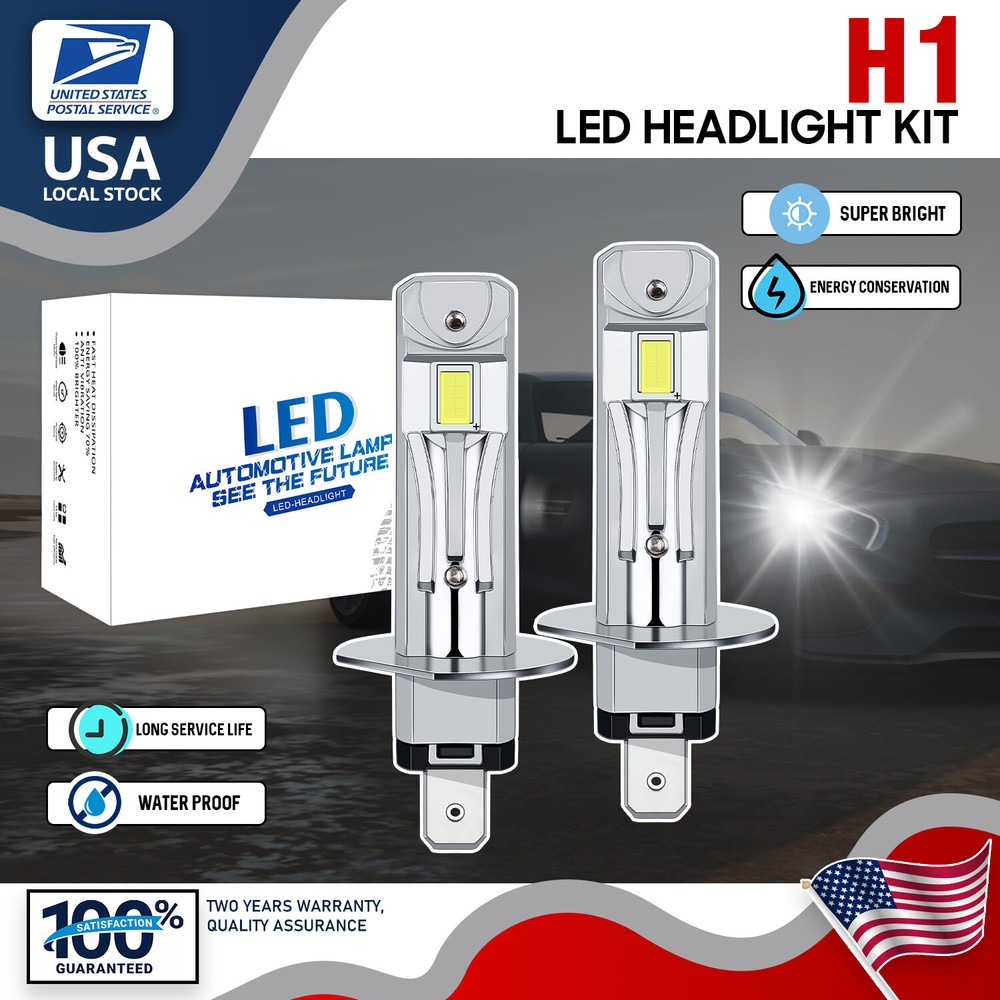 H1 LED Headlight Kit 21W 20000LM High Low Beam Ultra Bright White Light