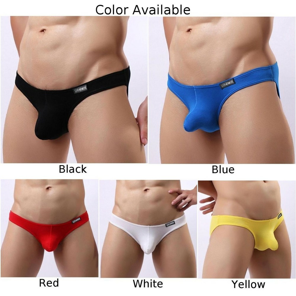 Mens Cotton Boxer Briefs Underwear G-string Breathable Bulge Pouch Underpants
