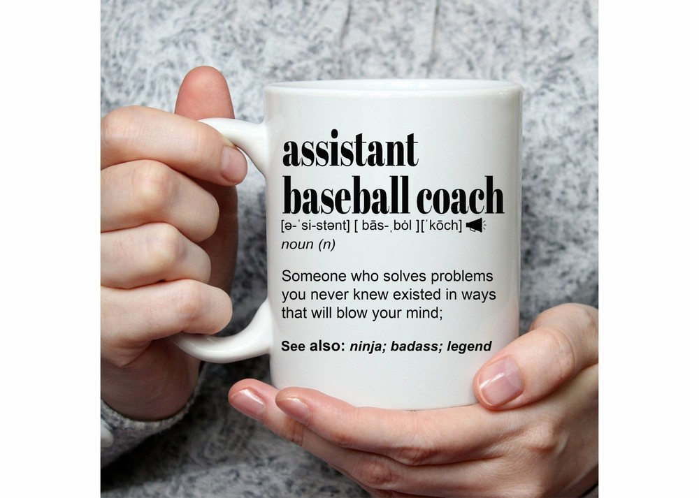 Funny Assistant Baseball Coach Gift Mug L Personalized Coffee Cup For Men Women