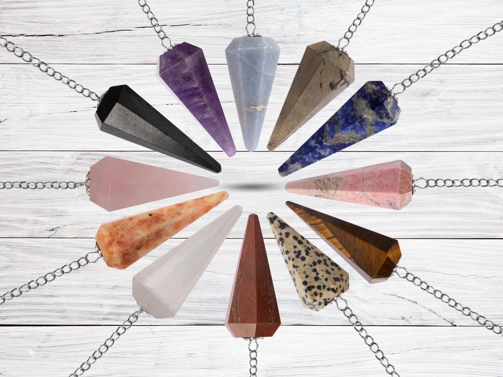 35 Types of Pendulum Crystals for Divination, Energy Work, Reiki, Dowsing & Grids