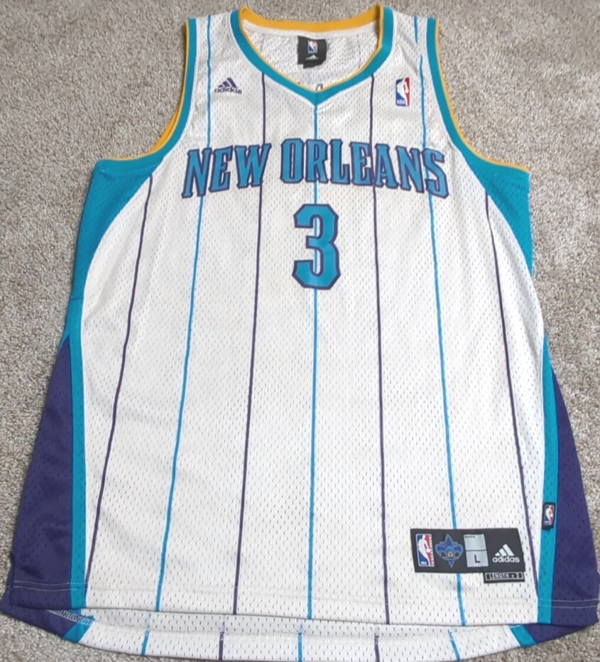 Vintage Chris Paul New Orleans Hornets Stitched Jersey Basketball Adidas LRG +2
