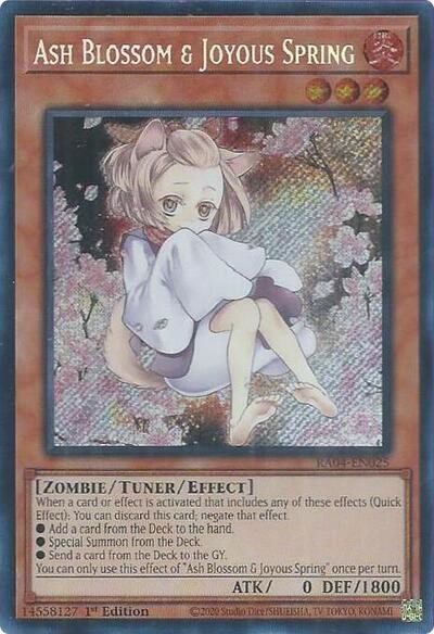 Ash Blossom & Joyous Spring YuGiOh Alterna NM English Quarter Century Stampede