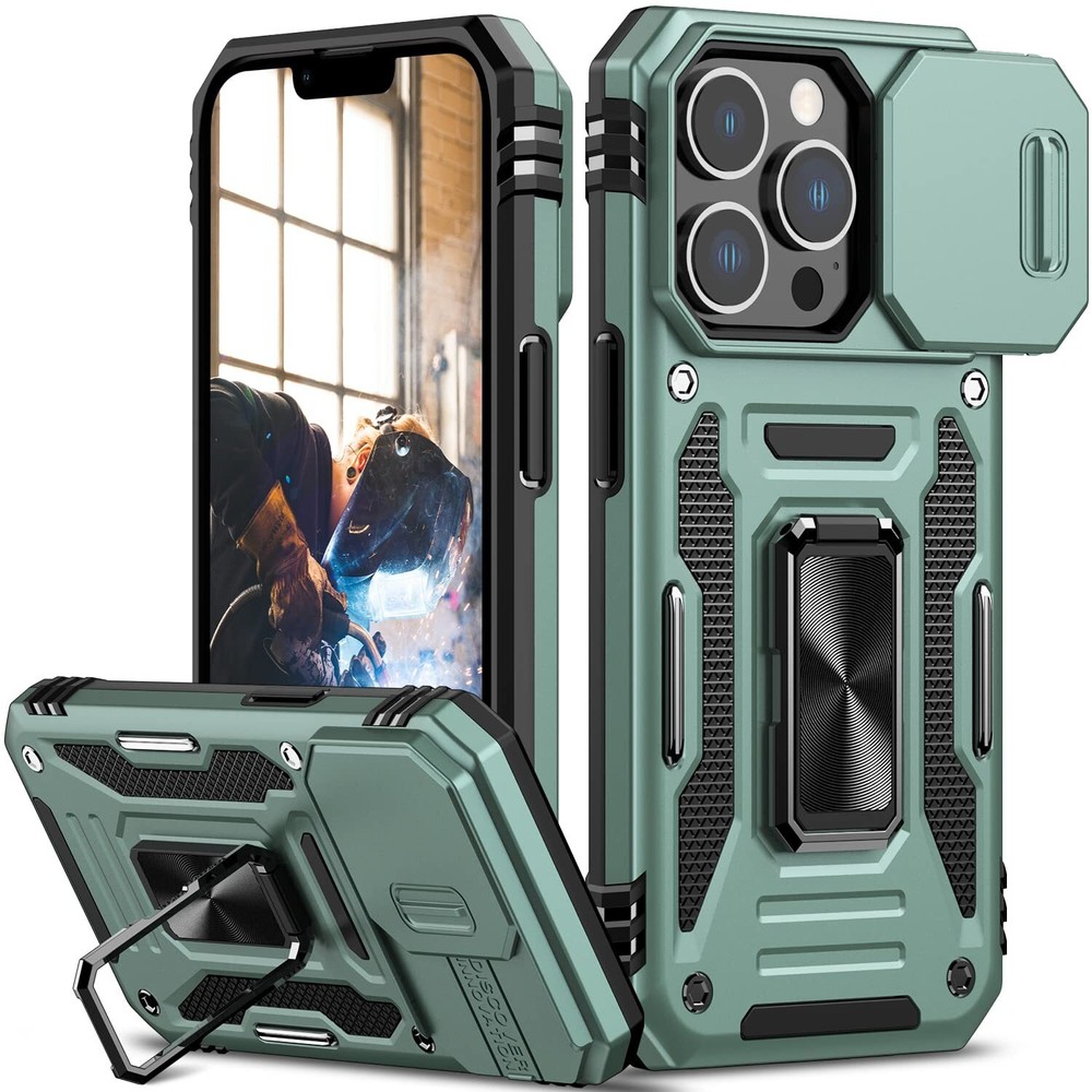 for iPhone 13 Pro Case with Slide Camera Cover Drop Tested Military Grade Hea...