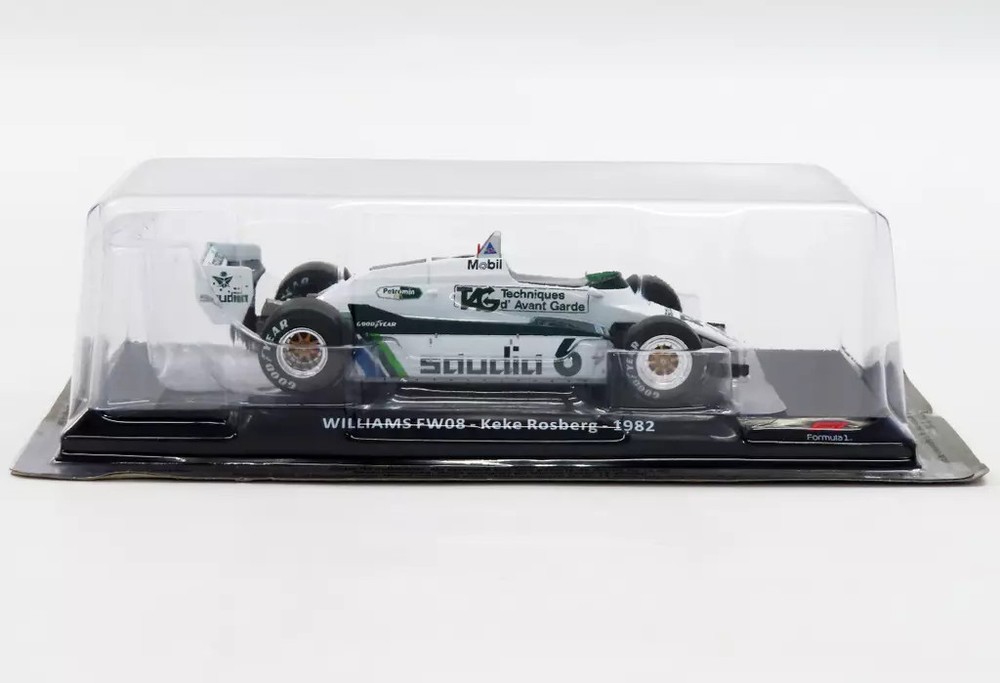 Minicar 1/24 Williams Keke Rosberg -1982 6 White Black Big Scale F1 Collection