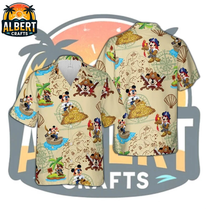 Disney Pirates 3D HAWAII SHIRT Mother Day Gift All Over Print Best Price Us Size-image
