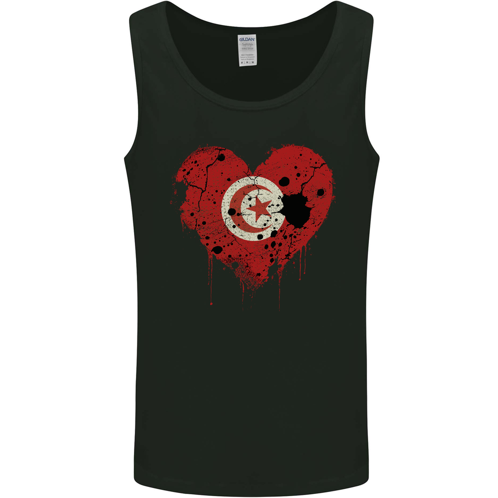 Love Tunisia Flag Tunisian Day Football Mens Vest Tank Top