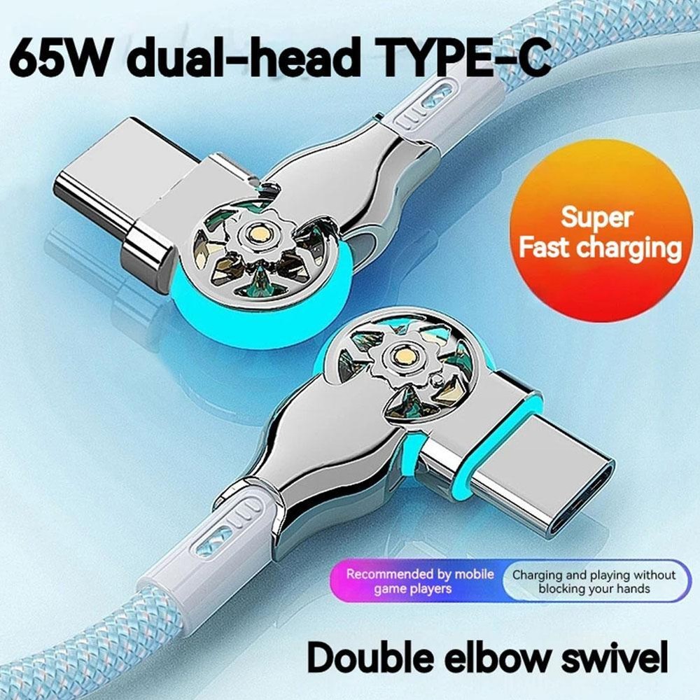 Double Headed Type-C Cable Fast Charging Cord NEW~