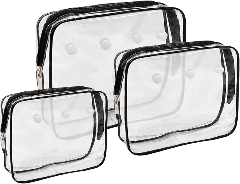 3 Pack Clear Bogg Beach Tote Bag Organizer with Hole Insert Storage