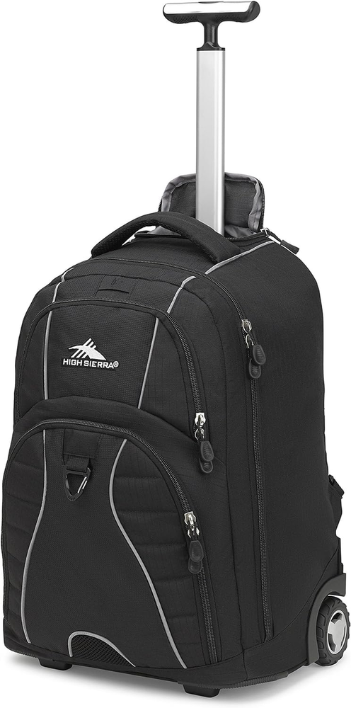 Freewheel Wheeled Laptop Backpack, Black, One Size