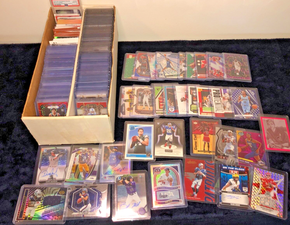 HUGE ROOKIE PATCH AUTO PRIZM 1/1 PSA 10 RC 400+ SPORTS CARD COLLECTION LOT