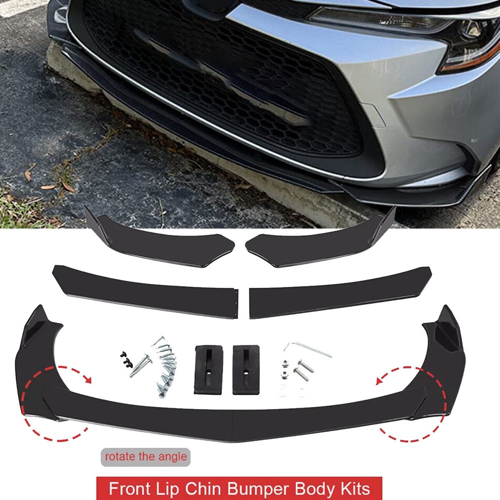 Glossy Black Front Bumper Lip Spoiler Splitter for Toyota Corolla Camry Models