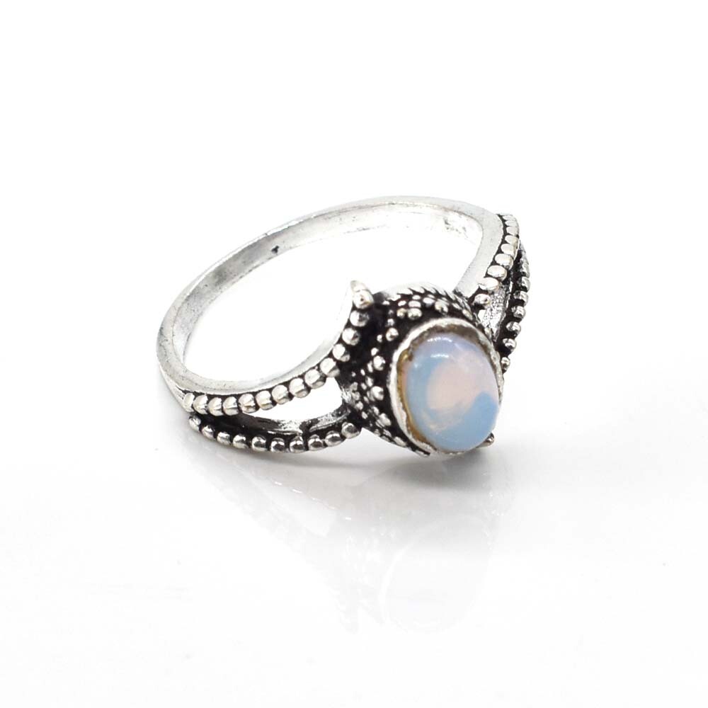 Milky Opalite Gorgeous Gemstone Jewelry Christmas Sale Ring Size 6.5 US y178-image