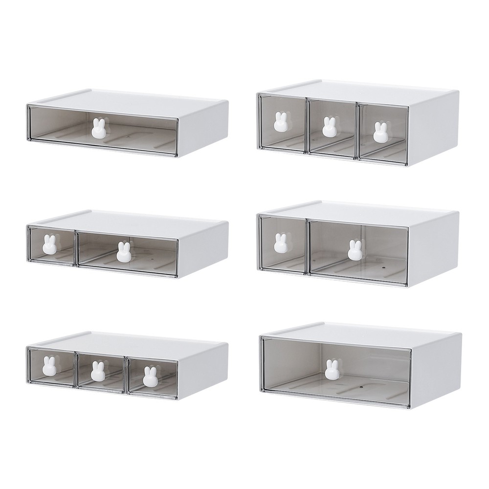 Home Combination Stationary Makeup Organizer Drawers Desktop Storage Box Case