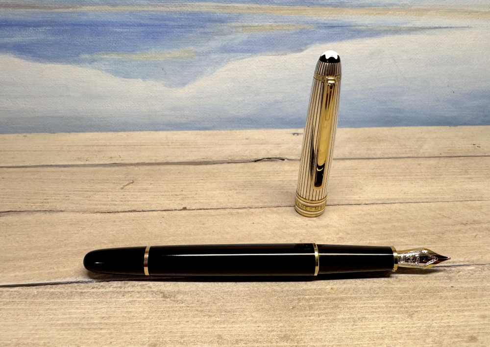 MONTBLANC Meisterstuck Solitaire Doué Sterling Silver 144 Fountain Pen