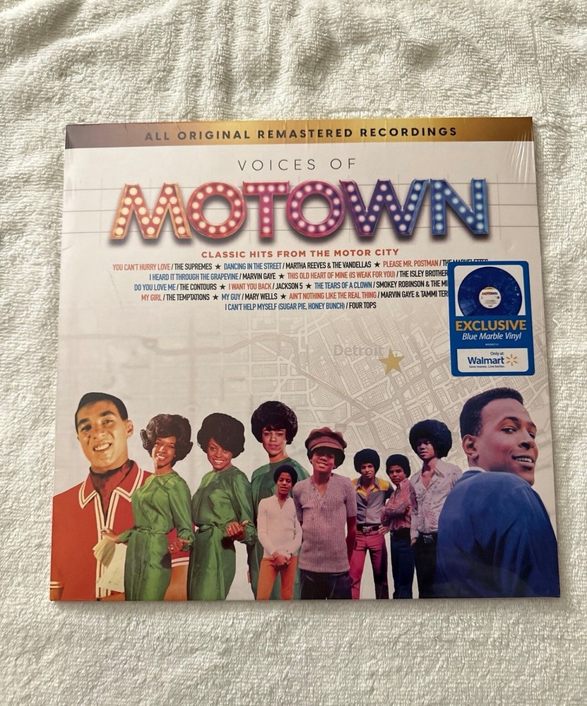 VOICES OF MOTOWN - VARIOUS ARTISTS - SOUL LP - SEALED  BLUE MARBLE VINYL