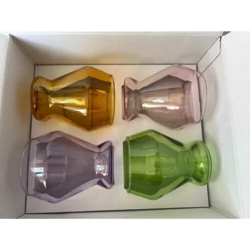 10oz Borosilicate Stemless Glass Set of 4 Millennium Collection  