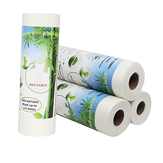 Bamboo Paper Towels 4 Rolls 80 Sheets Heavy Duty Eco Friendly