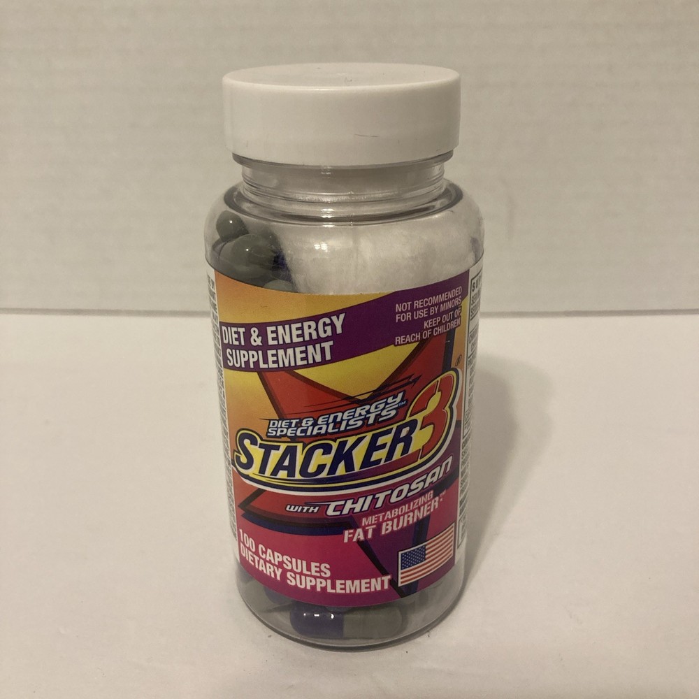 Stacker 3 Weight Loss & Energy Supplement 100 Capsules EXP 2/2028 Brand New
