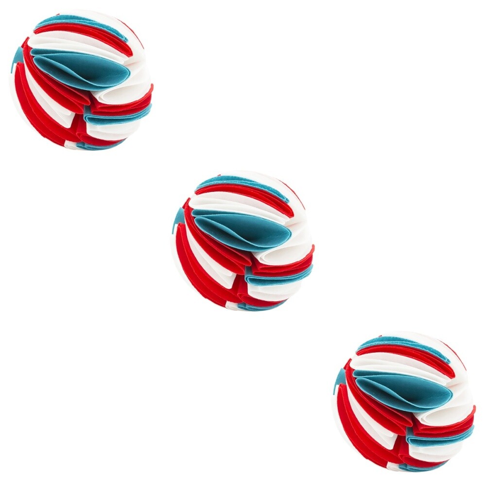 3 PCS Dog Toothbrush Toy Sniffing Ball Small Toys Puppy Chew