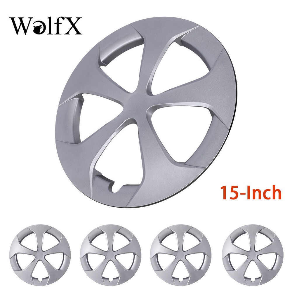 15-inch Silver 5-Spoke Wheel Covers for 2010-2015 Toyota Prius Hubcaps