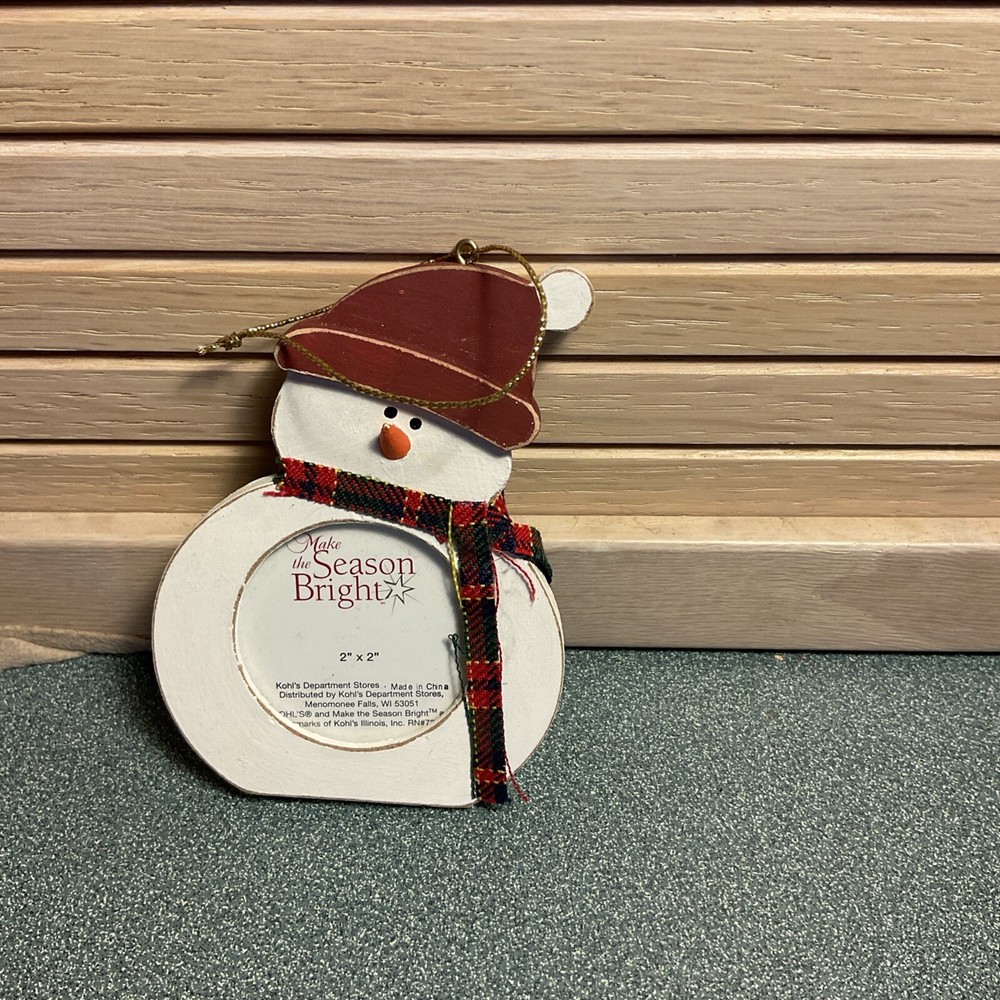 Personalized Snowman Photo Keepsake Ornament