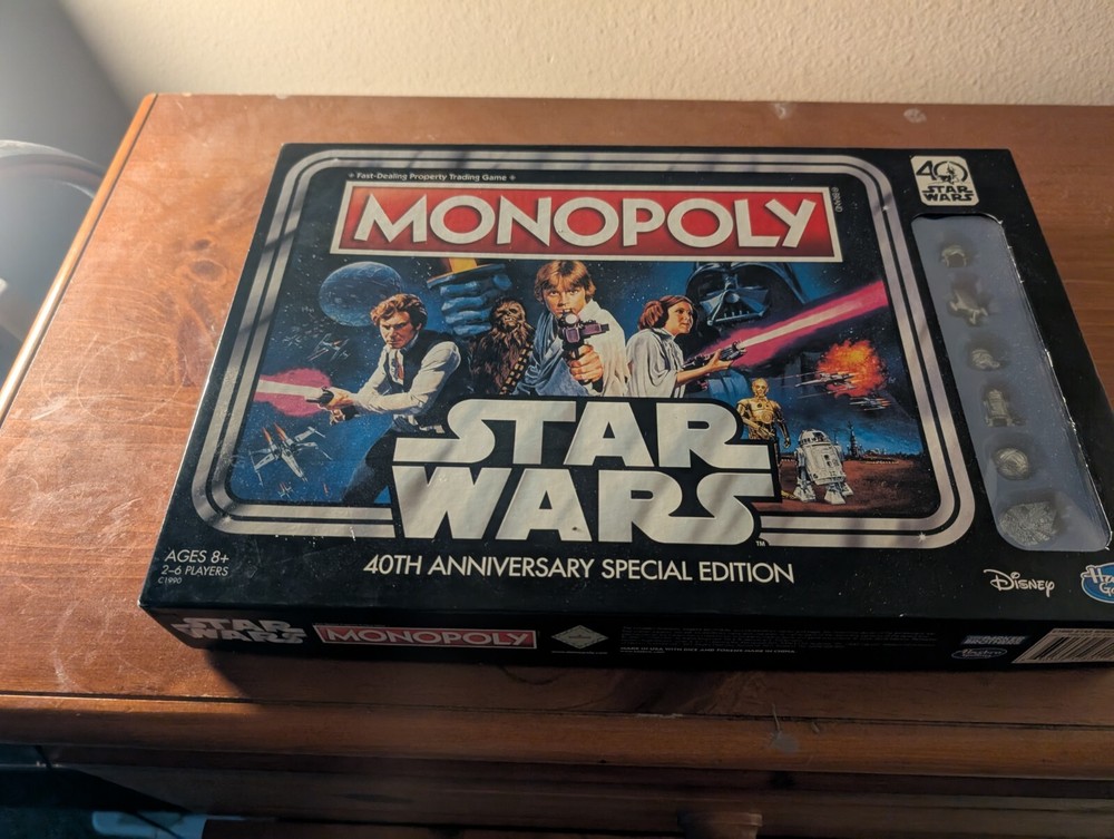 STAR WARS Monopoly 40th Anniversary Special Edition 100% Complete