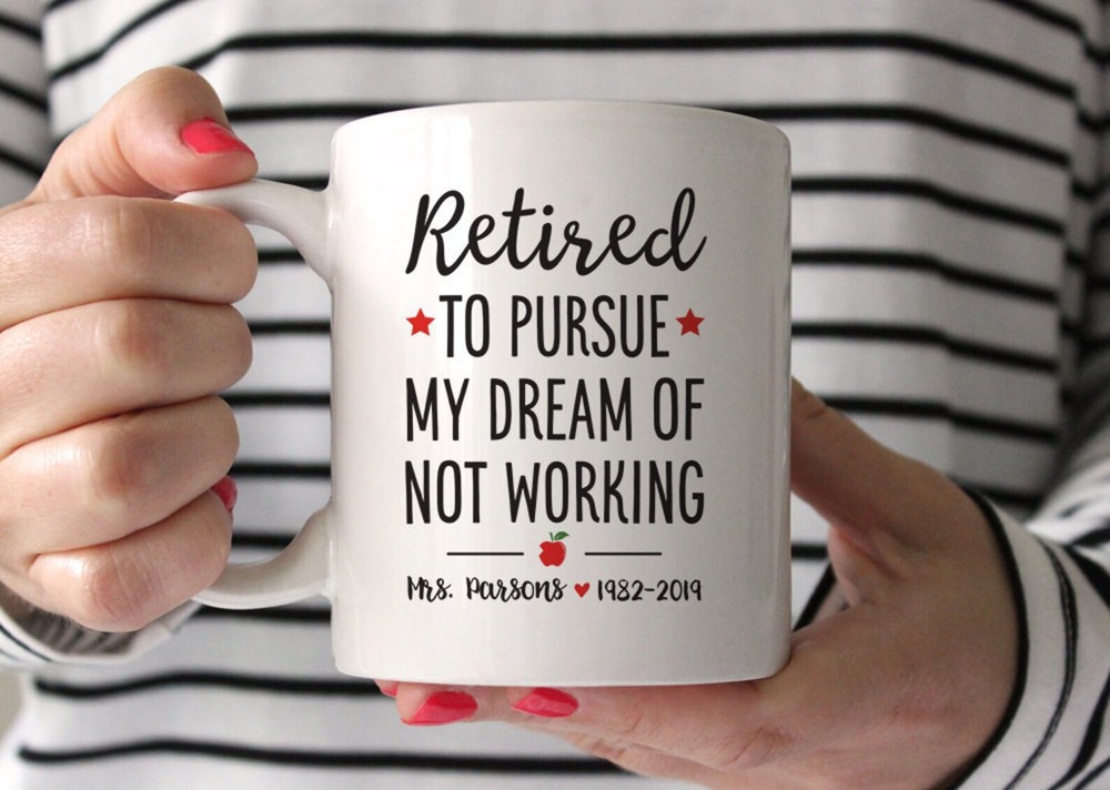 Funny Teacher Retirement Gift For Teachers Coffee Mug Personalized With Name